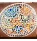 Contemporary mosaic circle on sealed plywood