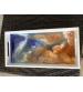Wood serving tray 6 1/2 x 13 x 1 1/2 epoxy resin ocean scene wood painted white