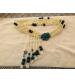 Macramé belt BoHo Beautiful white macramé belt with turquoise buckle