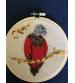 Original embroidered vulture parrot lives in the hills of New Guinea