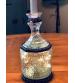 Candleholder glass and mosaic with fairy lights night light