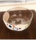 Etched glass bowl with mosaic