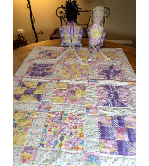 Baby quilt with ragdoll
