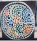 Contemporary mosaic circle on sealed plywood