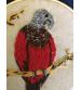 Original embroidered vulture parrot lives in the hills of New Guinea